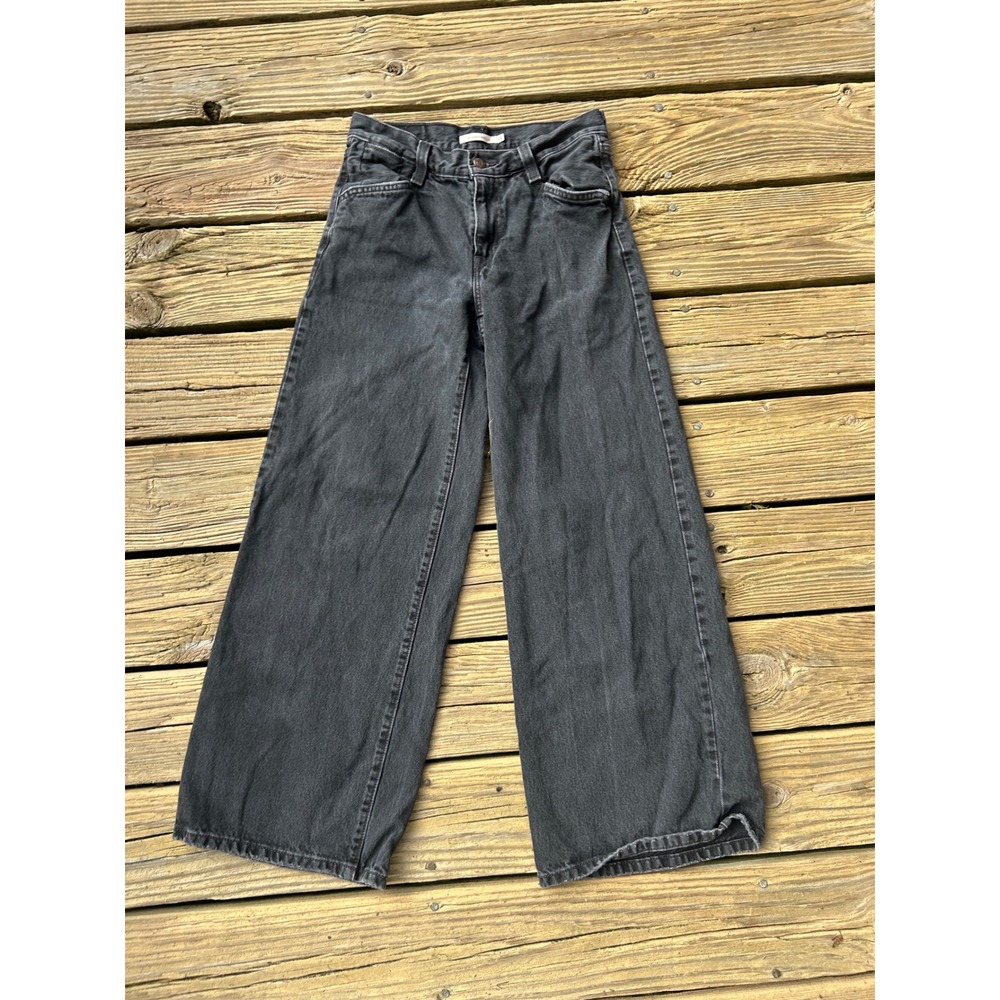 Levi's Black Wide-Leg Flare Jeans